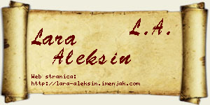 Lara Aleksin vizit kartica